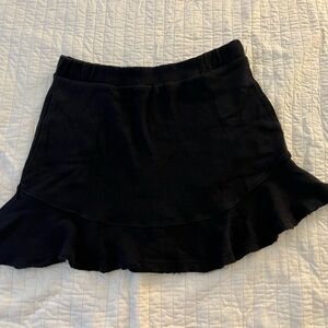 Free People FP Beach XL black knit skirt with ruffle hem